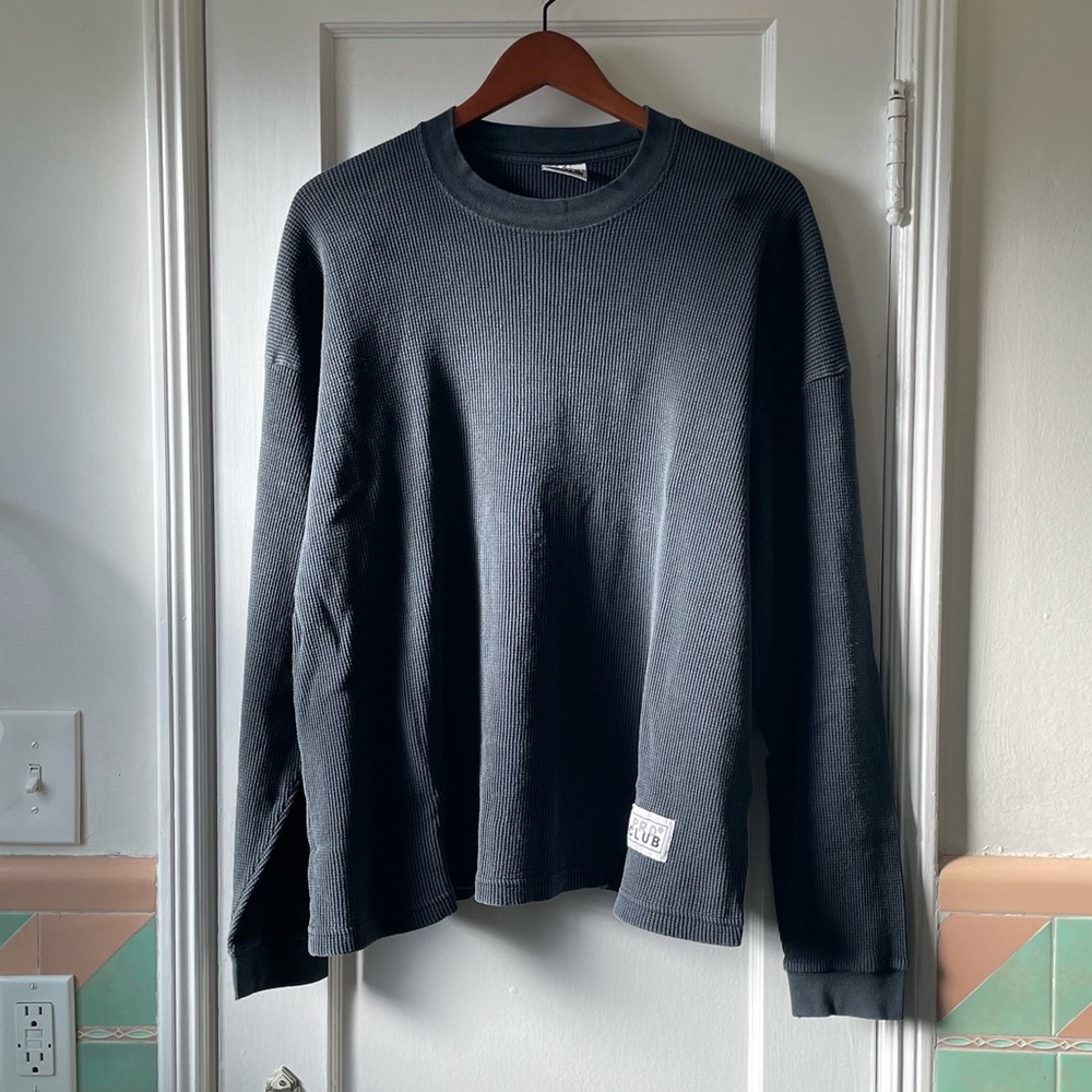 Vintage long sleeve waffle tee XL